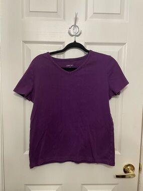 Cherokee Purple V-Neck Short Sleeve Tee
